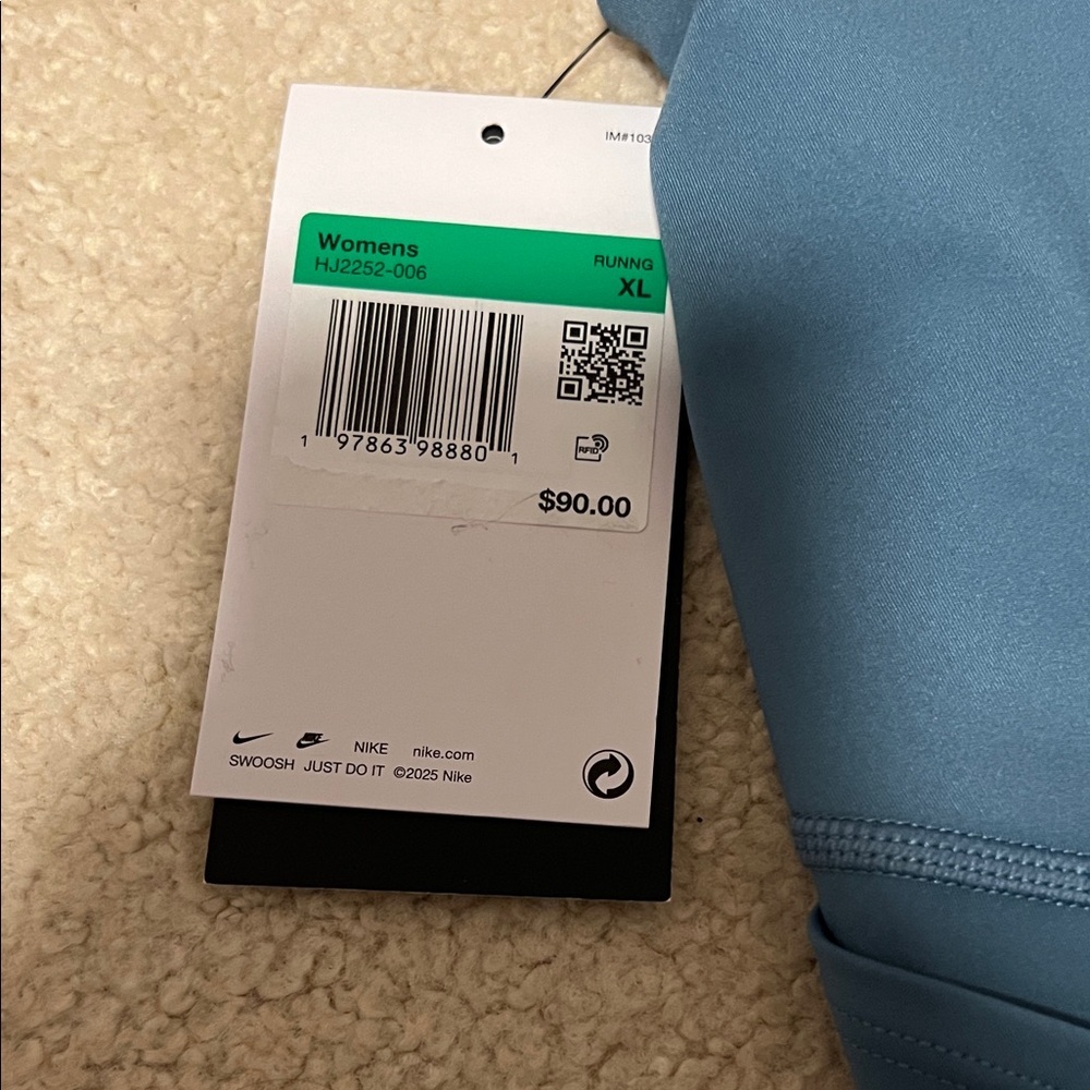 Nike Swift Blue High-Waisted Leggings 7/8 Length NWT Women’s XL Smokey Blue - Picture 3 of 4